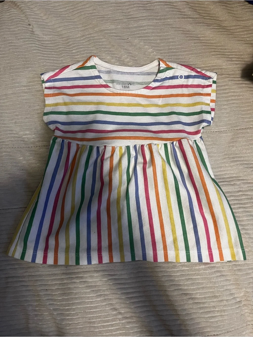 Garanimals Light Blue Rainbow & Floral Print Bodysuit